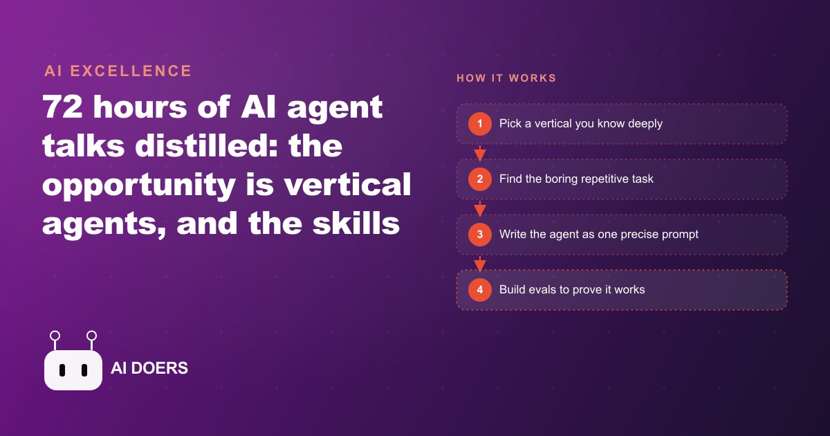 Vertical AI Agents Are the Opening, and Prompting Plus Evals Are the Skills