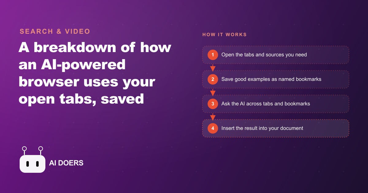 How an AI Browser Turns Your Tabs and Bookmarks Into a Work Assistant