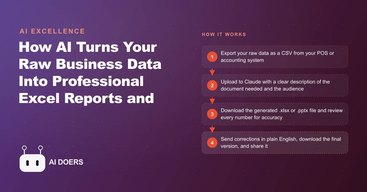 How AI Turns Your Raw Business Data Into Professional Excel Reports and Pitch Decks in Minutes