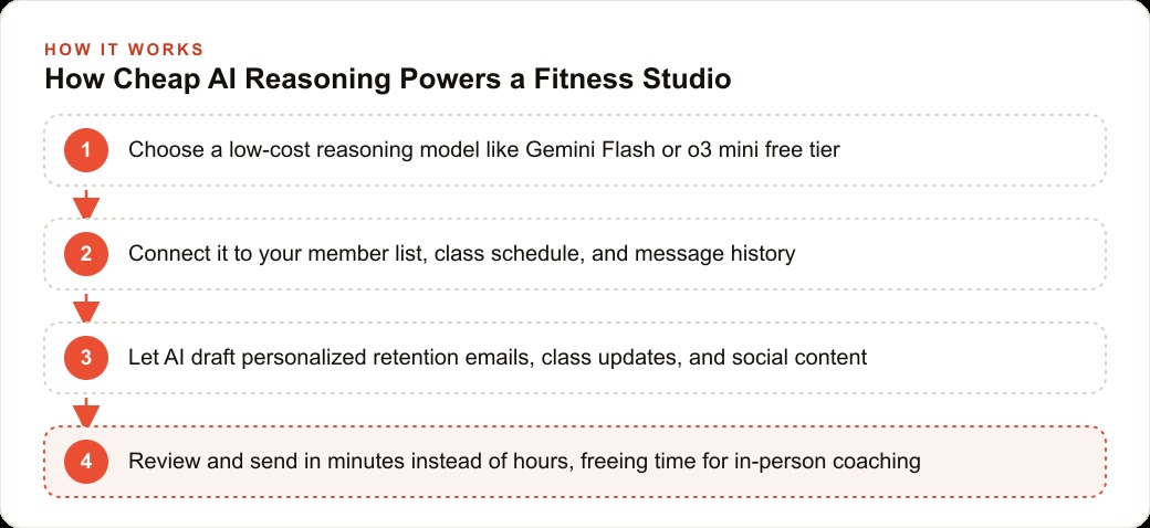 How Cheap AI Reasoning Powers a Fitness Studio