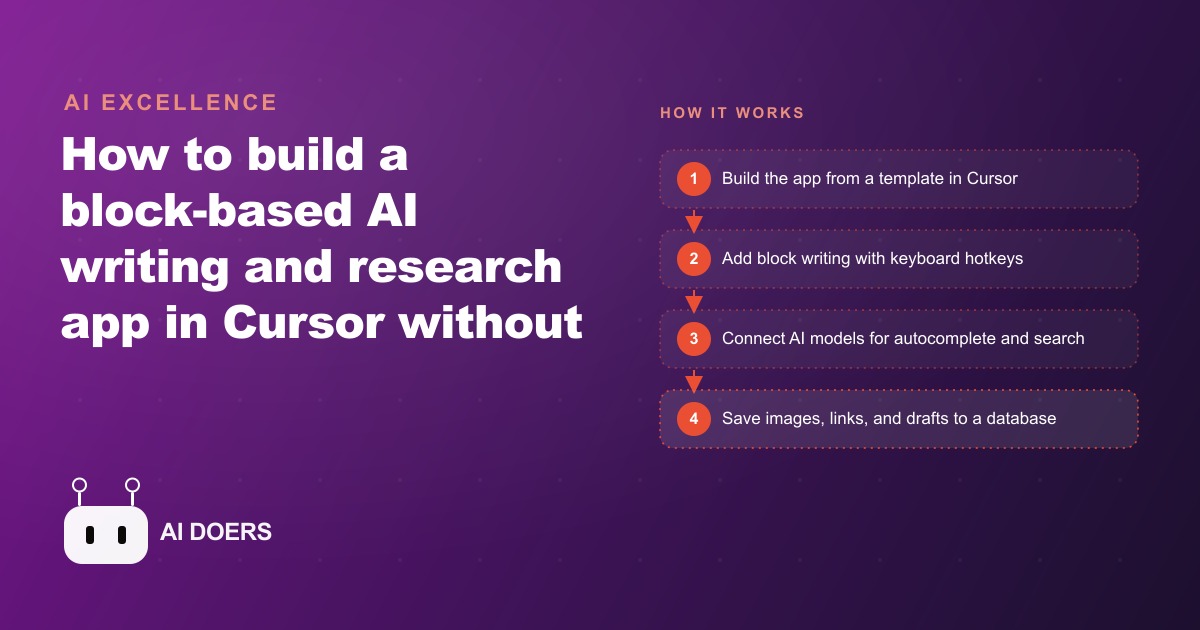 How to Build a Block-Based AI Writing App in Cursor With Zero Coding