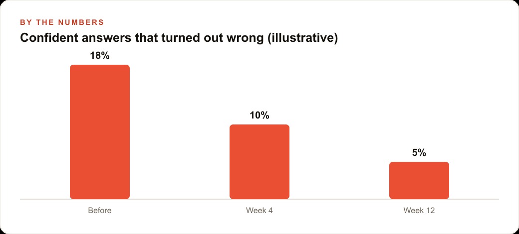 Confident answers that turned out wrong (illustrative)