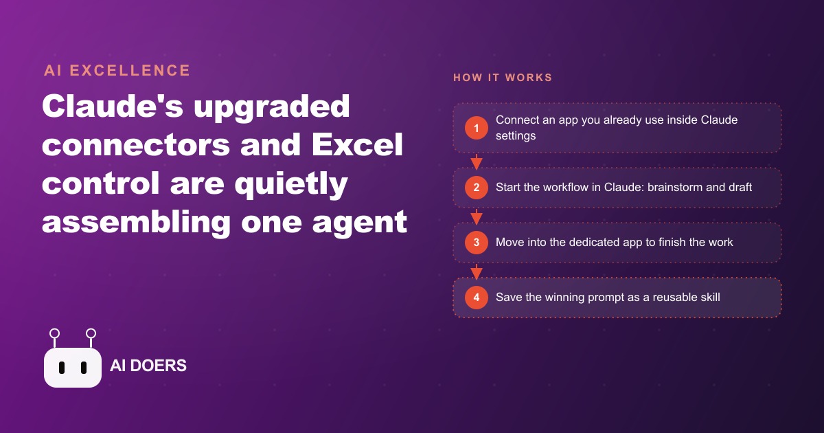 Claude's Connectors and Excel Control Point Toward One Agent for Everything