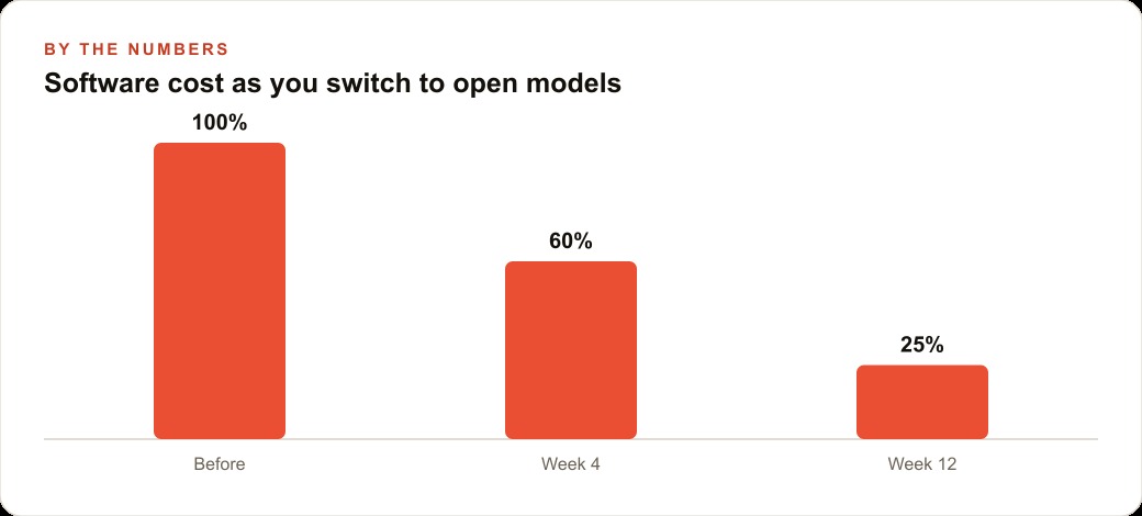 Software cost as you switch to open models
