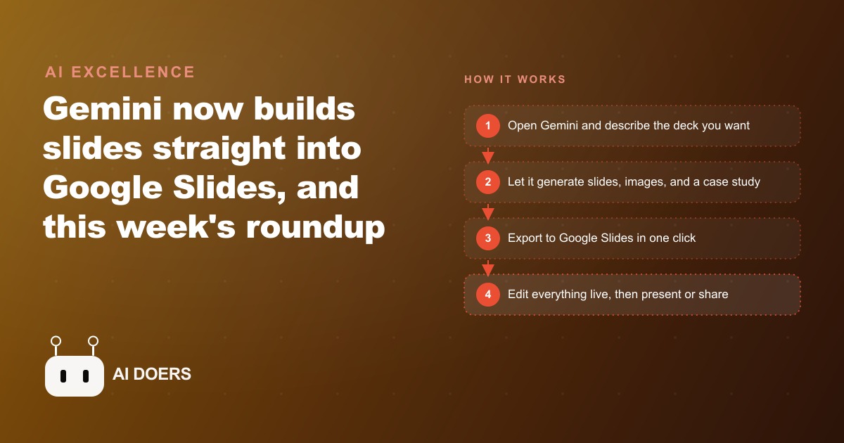Gemini Now Builds Slides Straight Into Google Slides