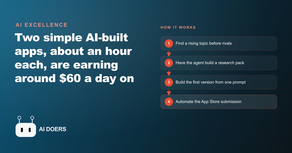 How One Builder Earns $60 a Day From AI Apps Built in an Hour