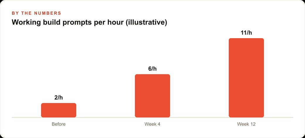 Working build prompts per hour (illustrative)
