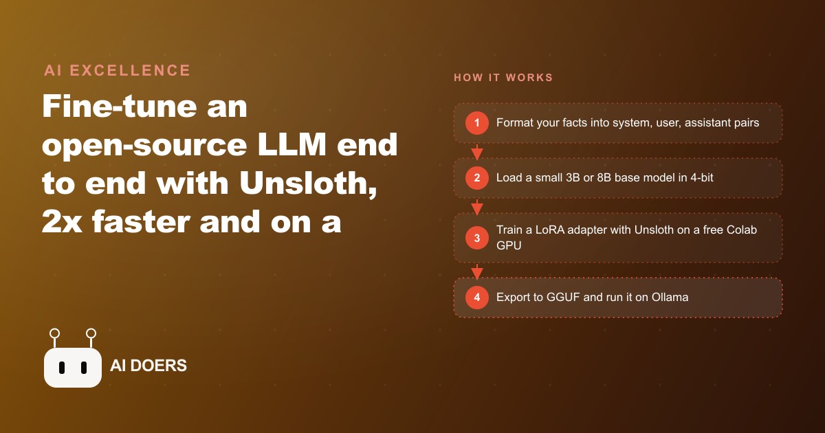 How to Fine-Tune Your Own LLM With Unsloth on a Free GPU