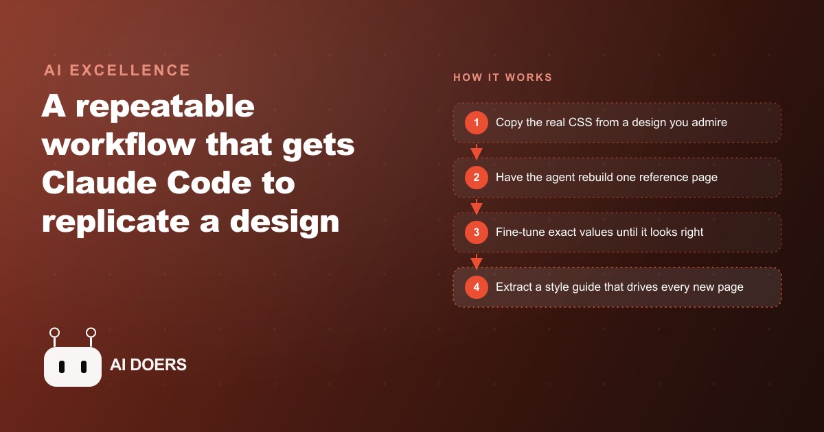 How to Get Claude Code to Replicate a Design at Near 100 Percent