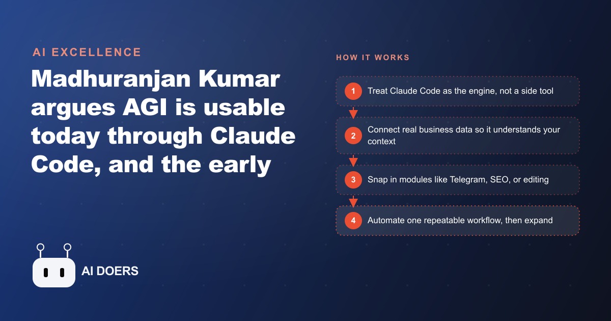 Is AGI Really Here? One Founder's Plan for Using Claude Code Now