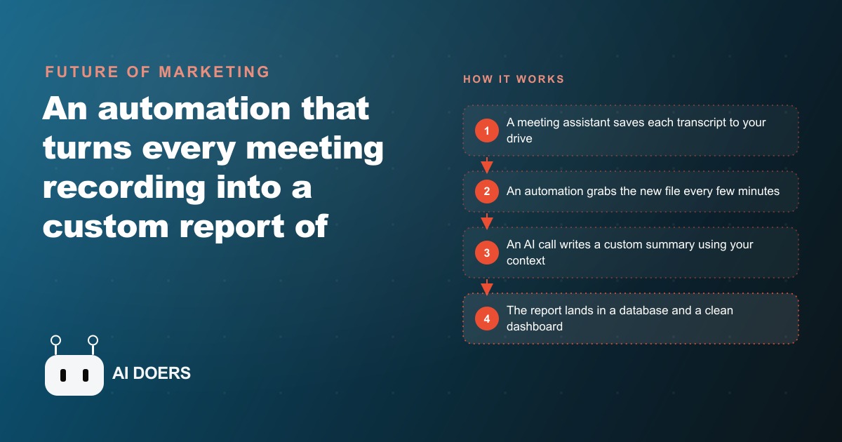 The Meeting Summary Automation Every Owner Should Steal
