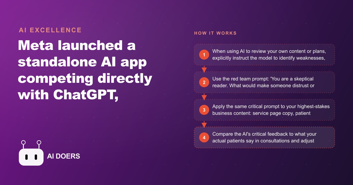 Meta's AI App, Midjourney Style Lock, and the ChatGPT Sycophancy Rollback: What Chiropractors Need to Learn from This Week