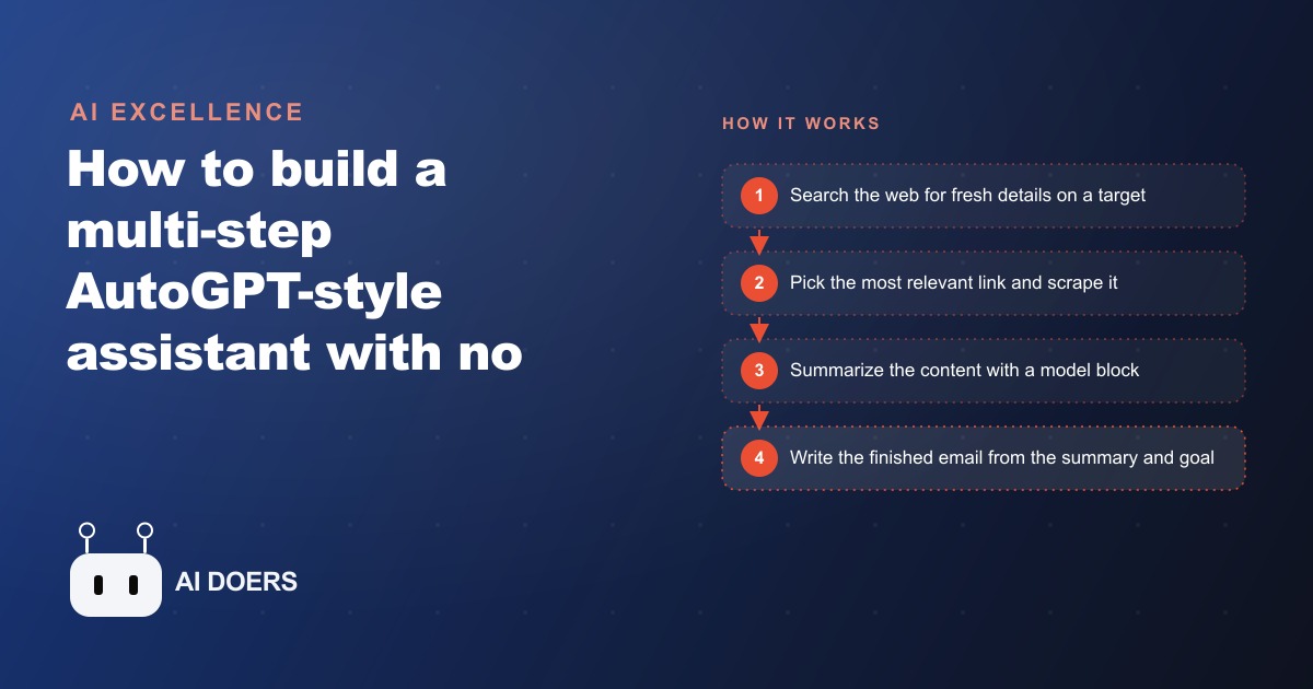 Build a No-Code AutoGPT Assistant That Does Tasks For You