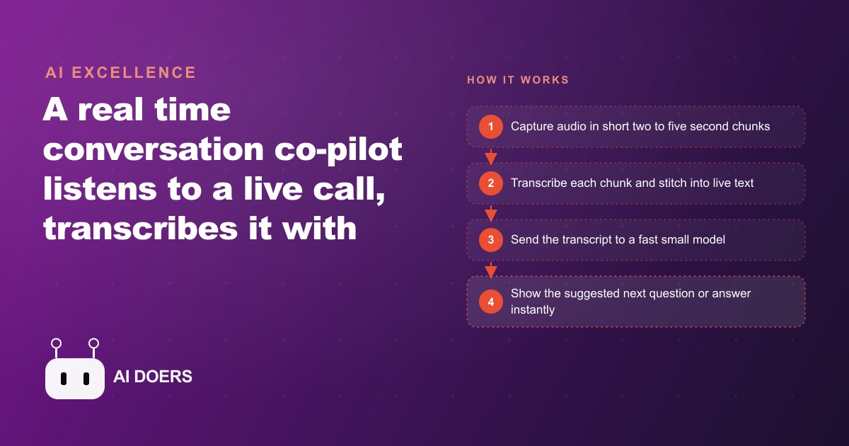 How To Build A Real Time AI Conversation Co-Pilot