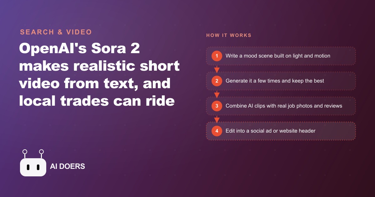 Sora 2 Is Scary Good: What Realistic AI Video Means for Local Trades
