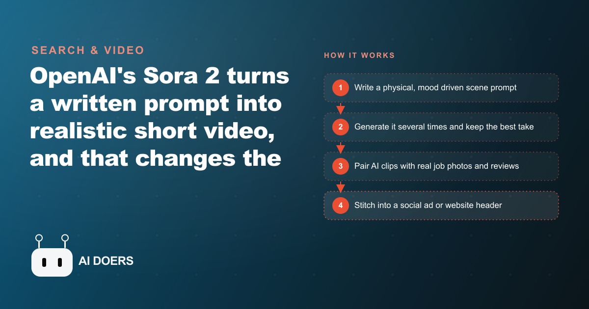 Sora 2 for Small Business: Cinematic Video From a Sentence