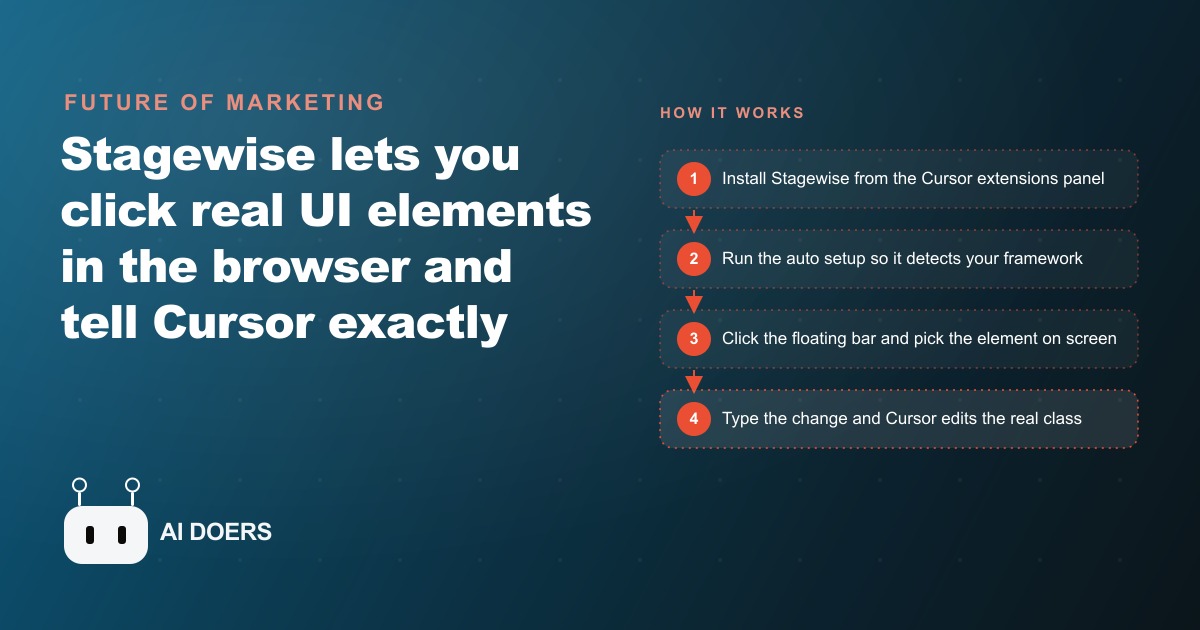 Stagewise: Make Precise UI Tweaks in Cursor by Clicking the Element