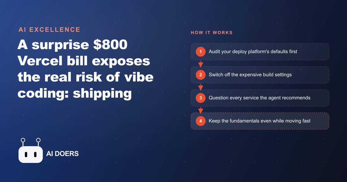 The $800 Vercel Bill: What Vibe Coding Hides Until It Costs You