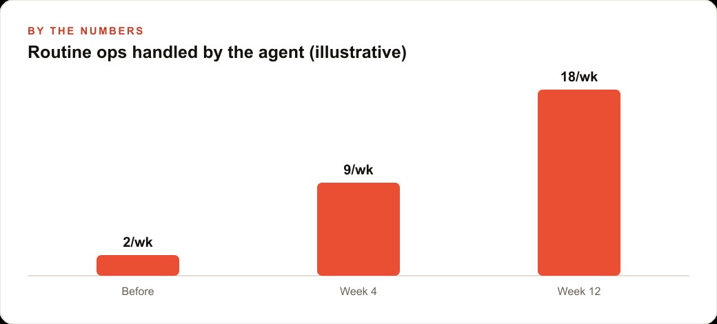 Routine ops handled by the agent (illustrative)