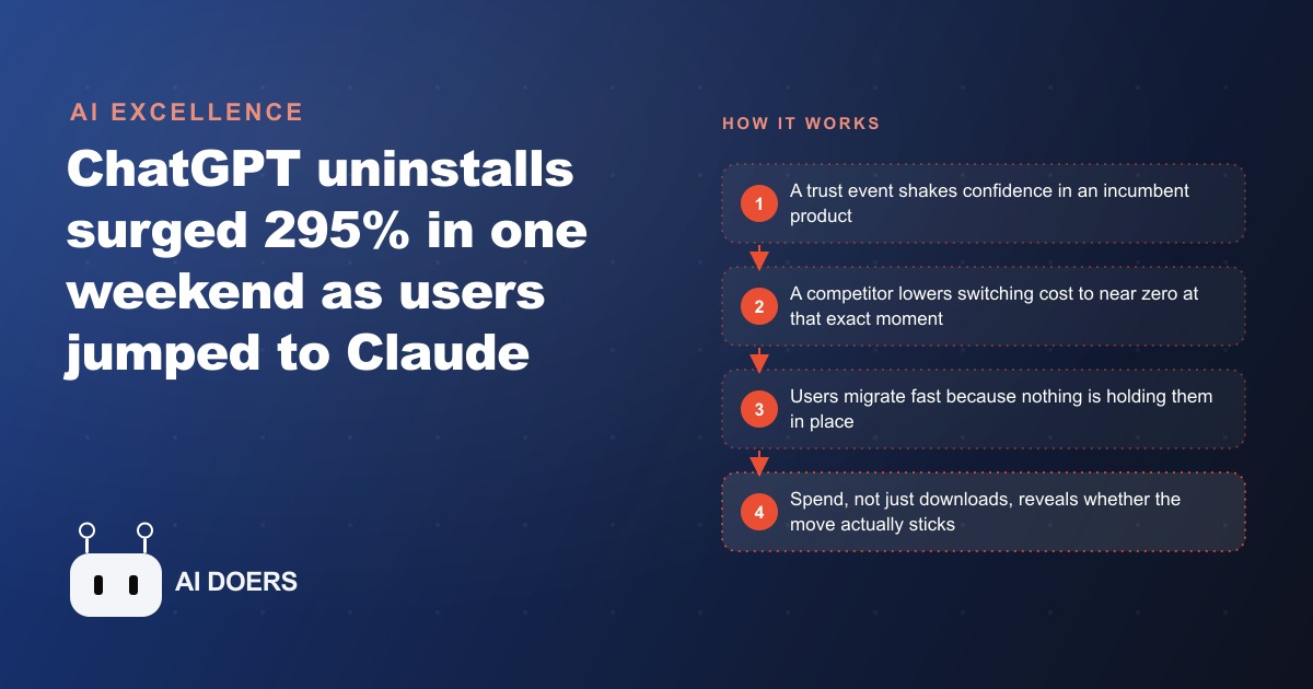 Why ChatGPT Uninstalls Surged 295% In One Weekend